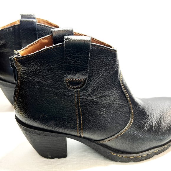 BOC Born Concepts - LEATHER Ankle Boots - Booties with Block Heel - 7M - Picture 2 of 8